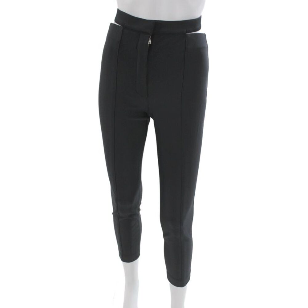 Mugler Womens Black Cropped Ankle Dress Pants Size 34
